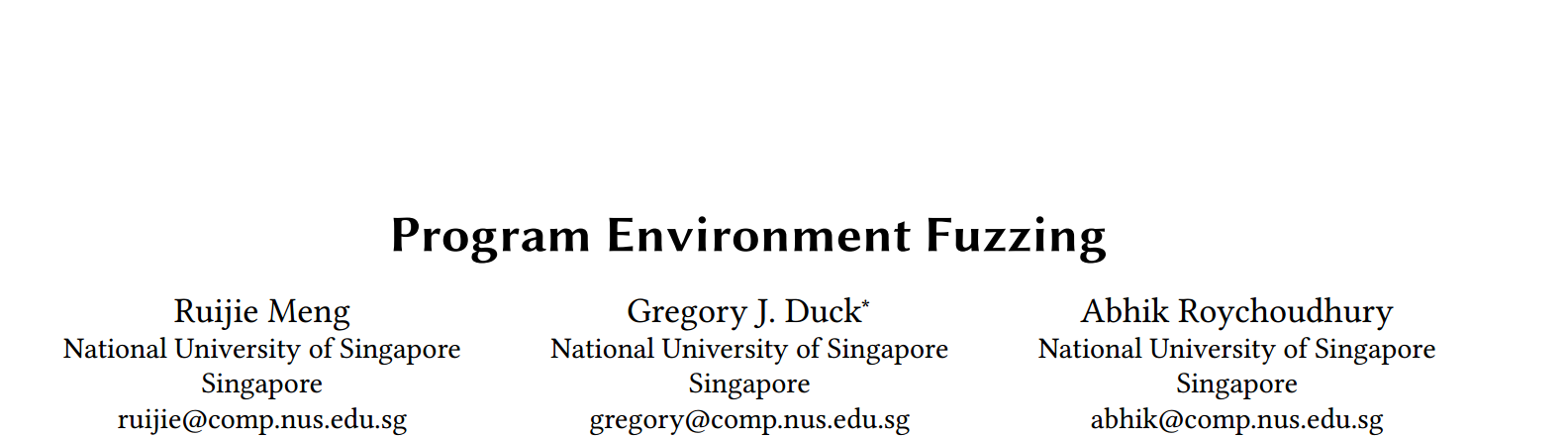 看论文 Program Environment Fuzzing